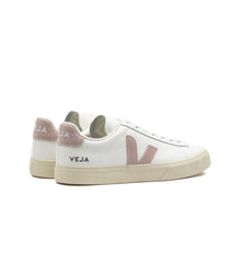 Veja Campo Chromefree Leather Bianco Rosa Donna
