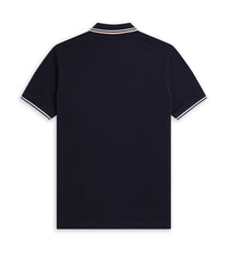 Fred Perry Polo Blue Peach Man