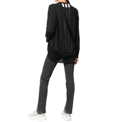 Y-3 WOMEN'S LAYERED KNITTED LONG SWEATER