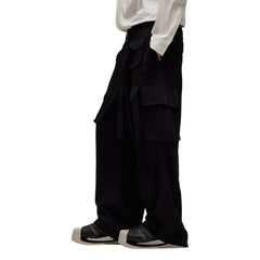 Y-3 WASHED TWILL CARGO TROUSERS (MEN)