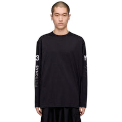 Y-3 MERCEDES CHAOS LOGO LONG SLEEVE TEE
