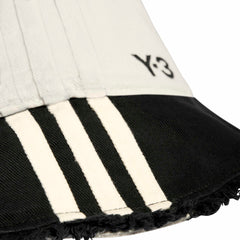 Y-3 STRIPES BUCKET HAT
