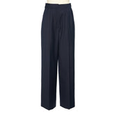 pushBUTTON UNDERLINE NAVY WIDE PANTS