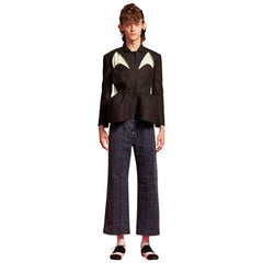pushBUTTON BLACK HOURGLASS CUTOUT JACKET