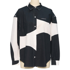 pushBUTTON WHITE DOT ROLL-UP SLEEVE SHIRT