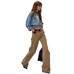 R13 WRAP AROUND DENIM WORK SHIRT