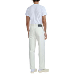 LOUIS GABRIEL NOUCHI T-SHIRT WITH ASYMMETRICAL OPENING IN COTTON