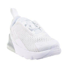 Nike Air Max 270 (TD) Little Kids' White/White-Metallic Silver
