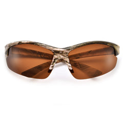 Polarized Sporty Light Weight Half Frame Hunting Camo Sunglasses