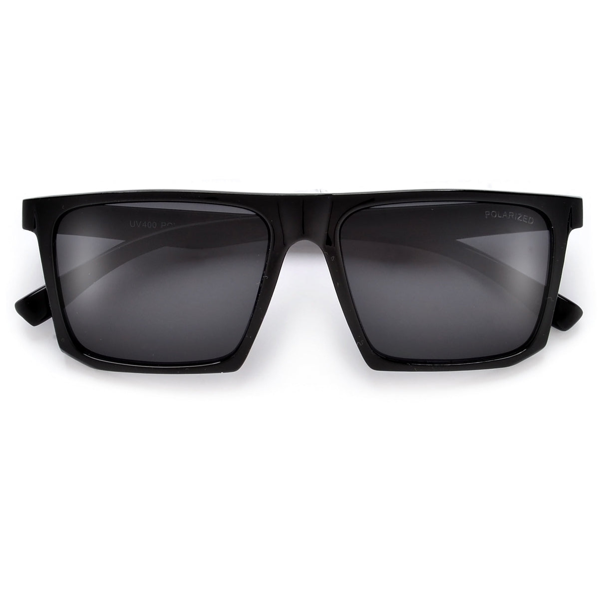 Sleek Flat Top Polarized Squared Out Sunglasses