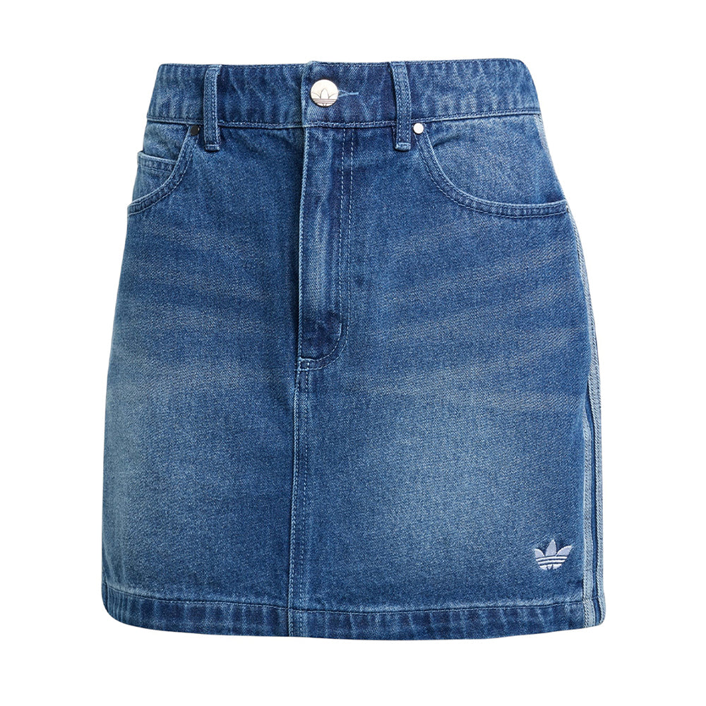 ADIDAS ADICOLOR 3-STRIPES DENIM MINI SKIRT
