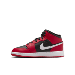 Big Kids' Air Jordan 1 Mid "Gym Red Black White"