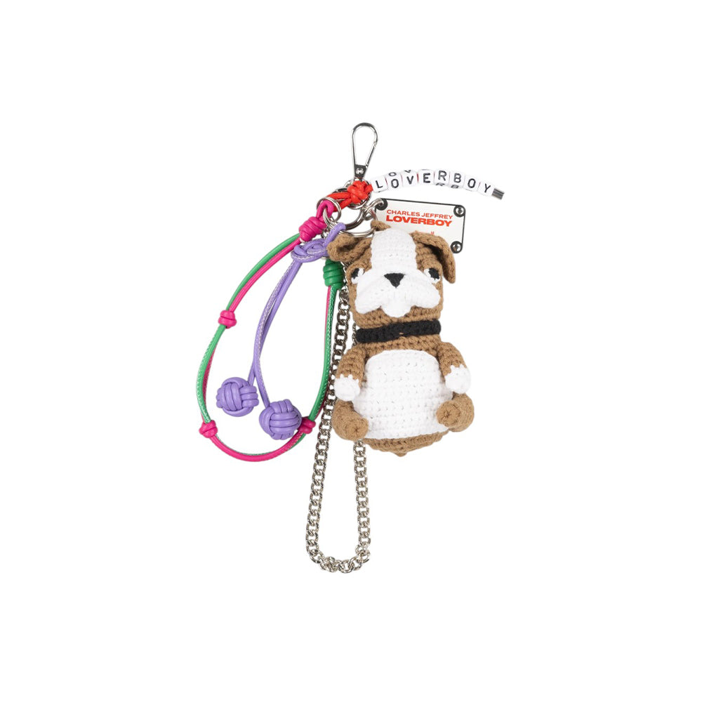 CHARLES JEFFREY LOVERBOY CHARACTER CROCHET BAG CHARM in BULLDOG