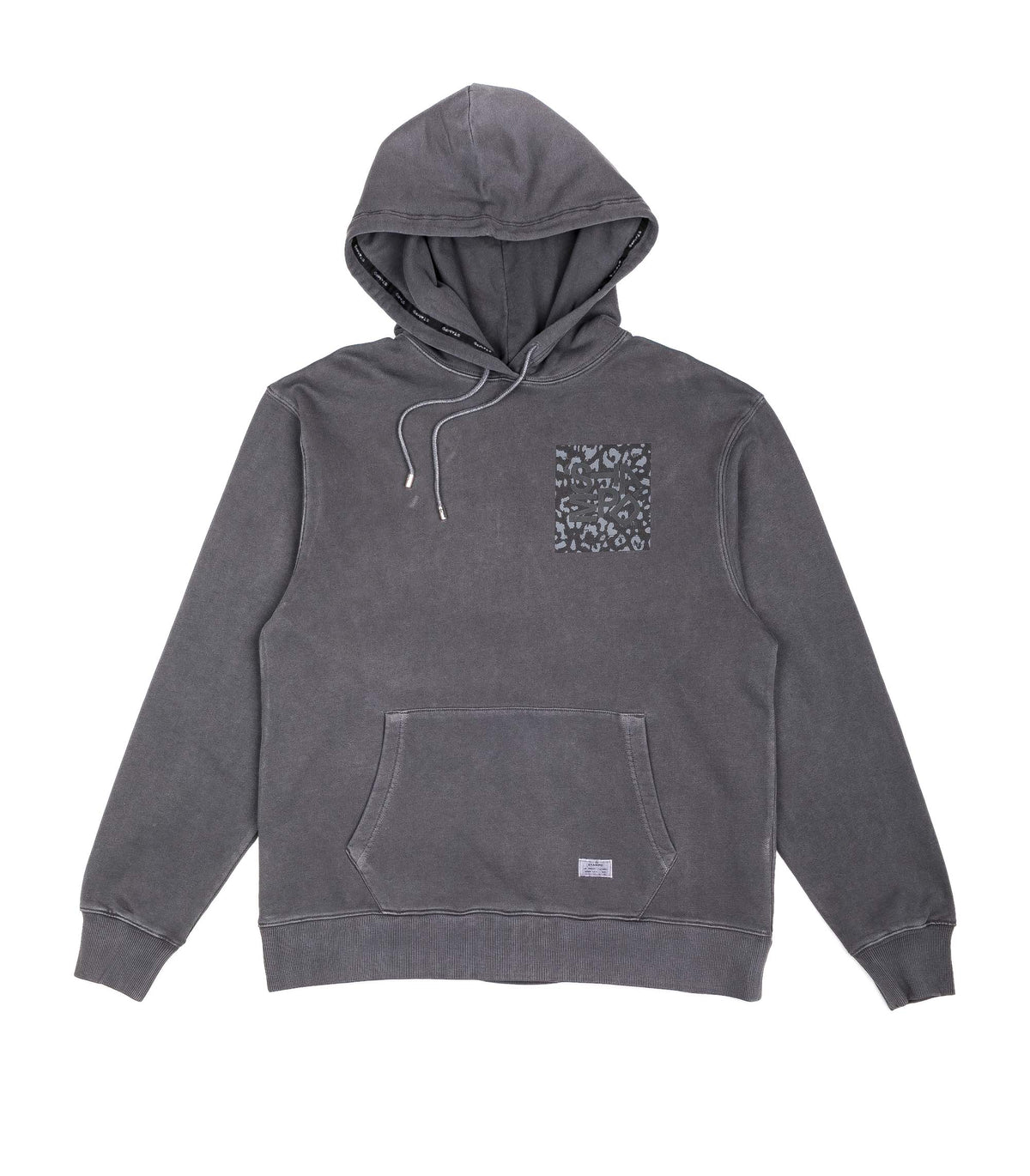 Stampd Tumbled Shadow Leopard Gray Hooded Sweatshirt For Men