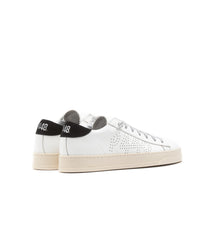 Sneakers P448 Bjack Leather White Black Woman