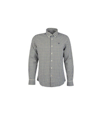 Barbour Finkle Check Shirt Tailored Olive Green Men