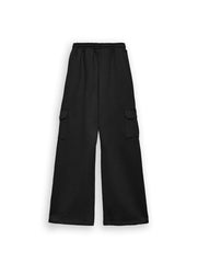 Hinnominate Palazzo Black Cargo Tracksuit Pants for Women