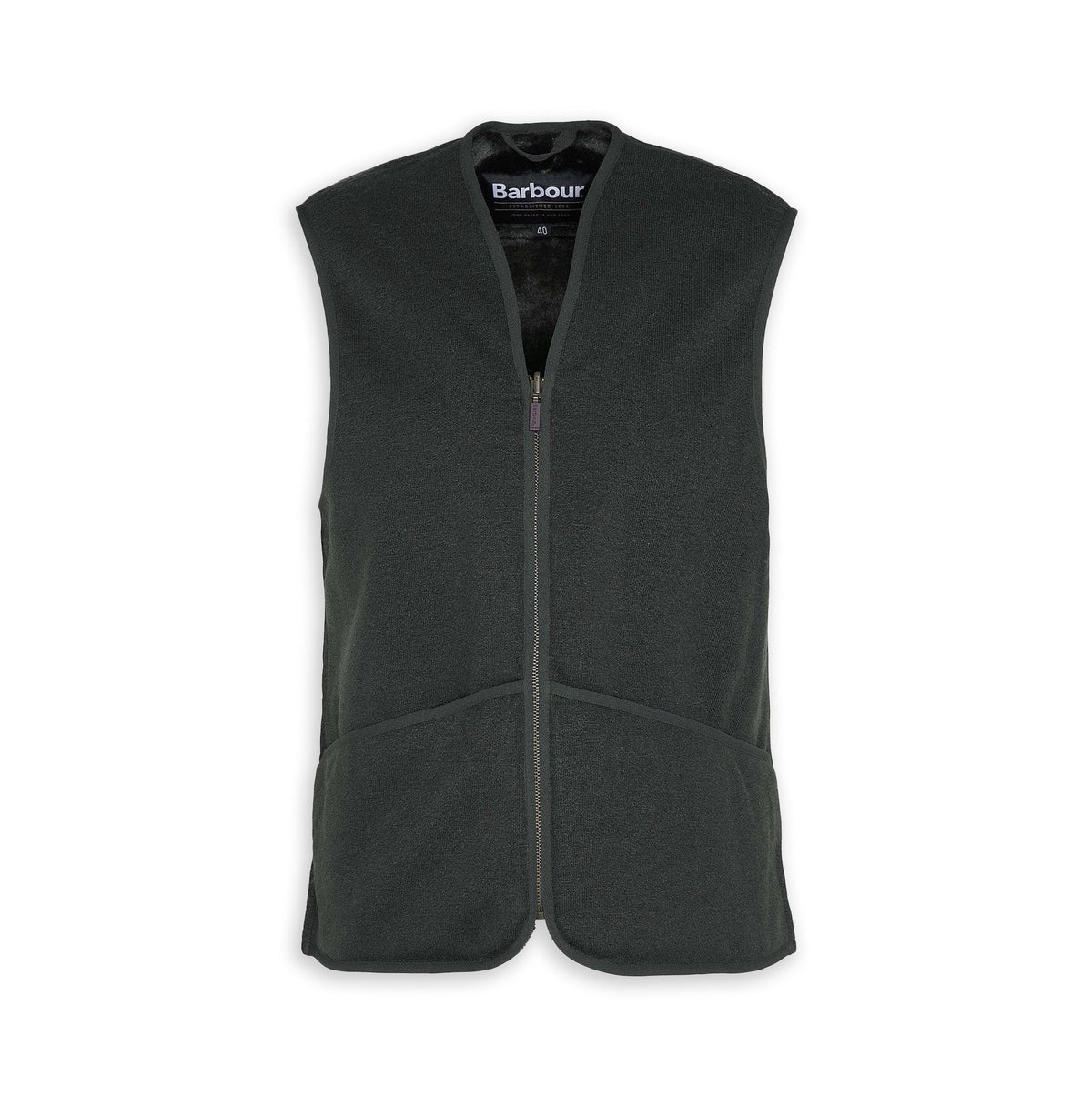 Barbour Warm Pile Waistcoat Zip Green Men's