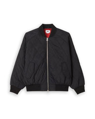Obey Lizet Quilted Bomber Jacket Black