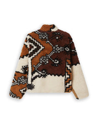 Obey Moroccan Rug Sherpa Jacket Brown