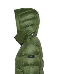 Peuterey Women's Bomber Jacket In Lightweight Nylon And Ripstop Green