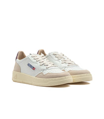 Autry Medalist Low Leather Suede White Bordeaux Women