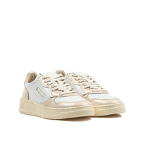 Autry Medalist Low Glossy White Pink Women