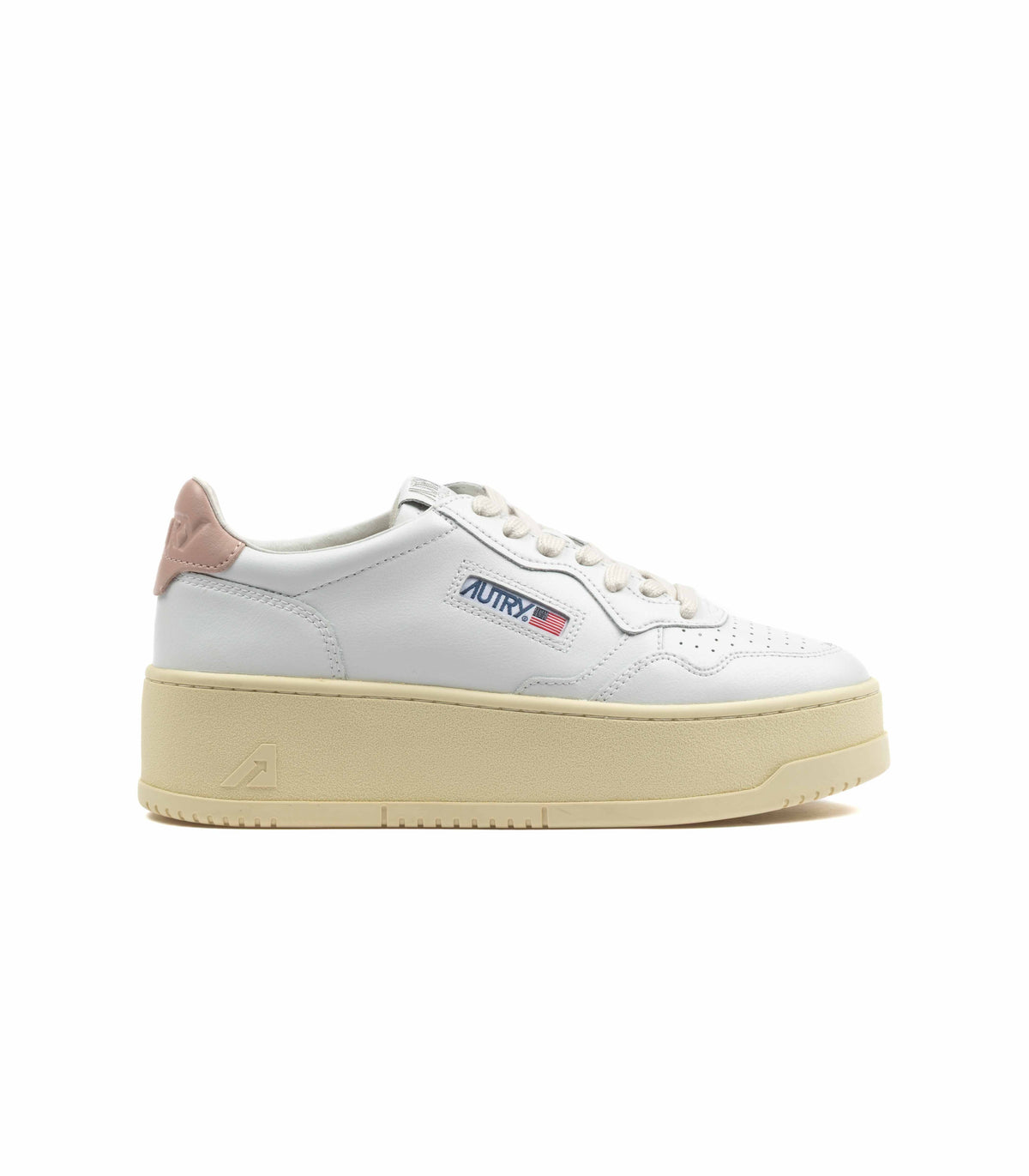 Autry Medalist Platform Low White Pink