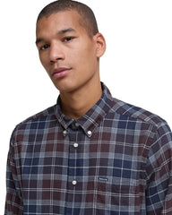 Barbour Camicia Check Flanella Fortrose Tailored Midnight Oak