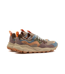 Flower Mountain Yamano 3 Suede Nylon Petrol Gray Light Papaya Women