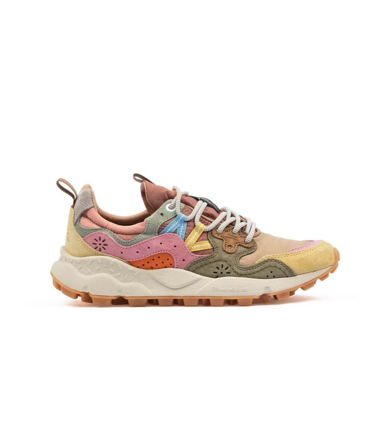 Flower Mountain Yamano 3 Suede Nylon Beige Brown Women