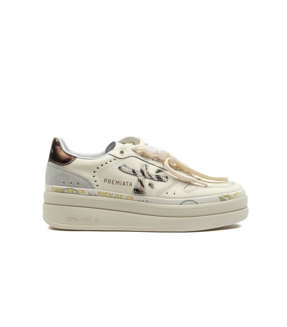 Premiata Micol 7035 Pelle Bianche Leopard Donna