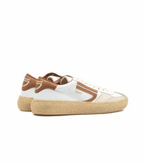 Puraai Vintage Biscotto Vegan Leather Bianco Marrone Uomo