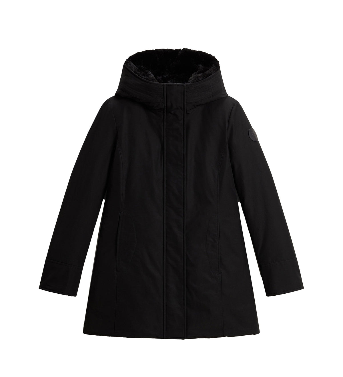 Woolrich Boulder Faux Fur Parka Nero Donna