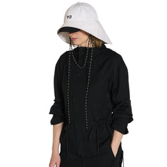 Y-3 RAYON TWILL HOODED TOP