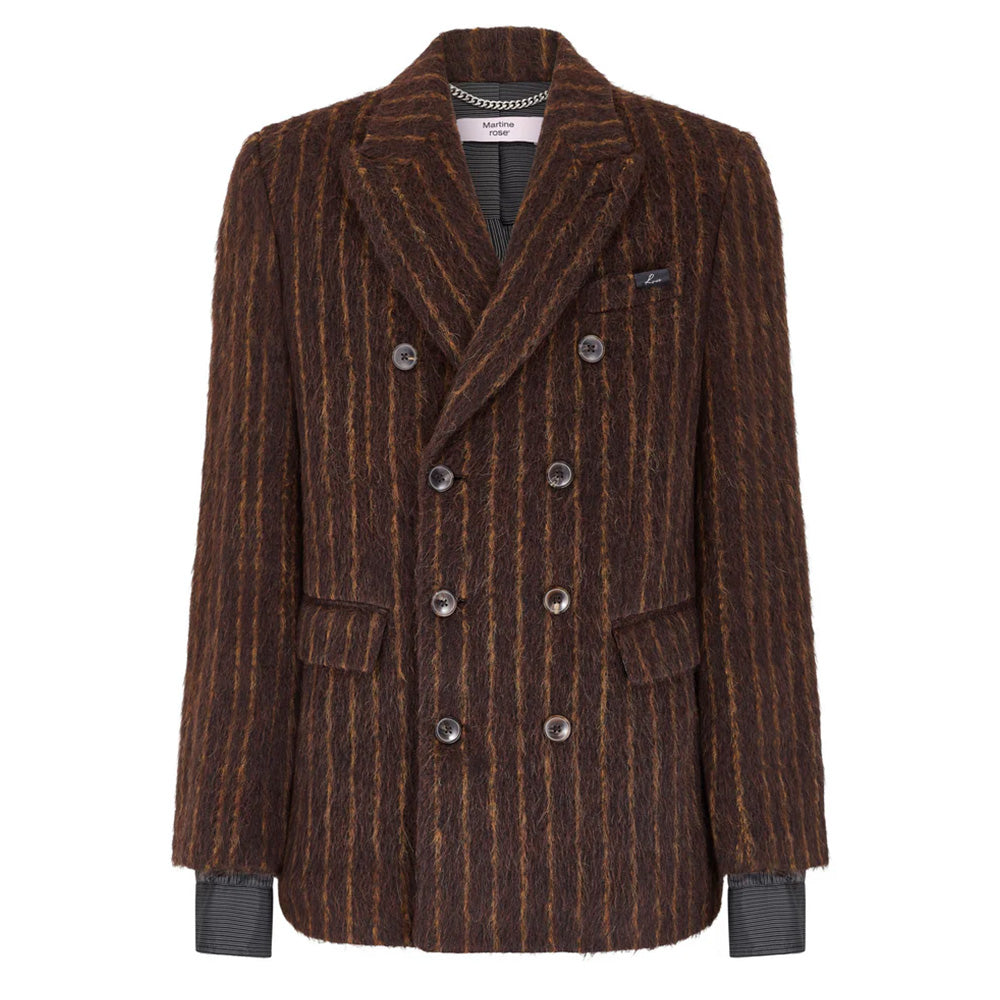 MARTINE ROSE DOUBLE BREASTED SHORT COAT