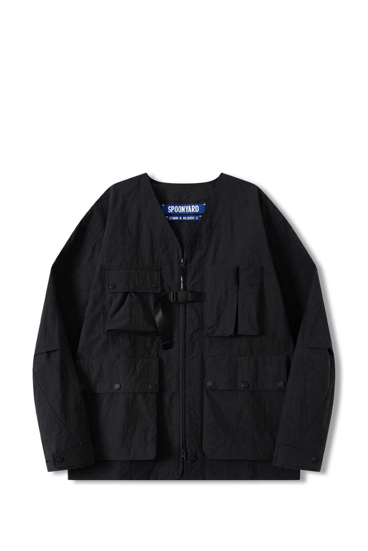UNISEX V-NECK 3D POCKETS JACKET