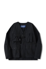 UNISEX V-NECK 3D POCKETS JACKET