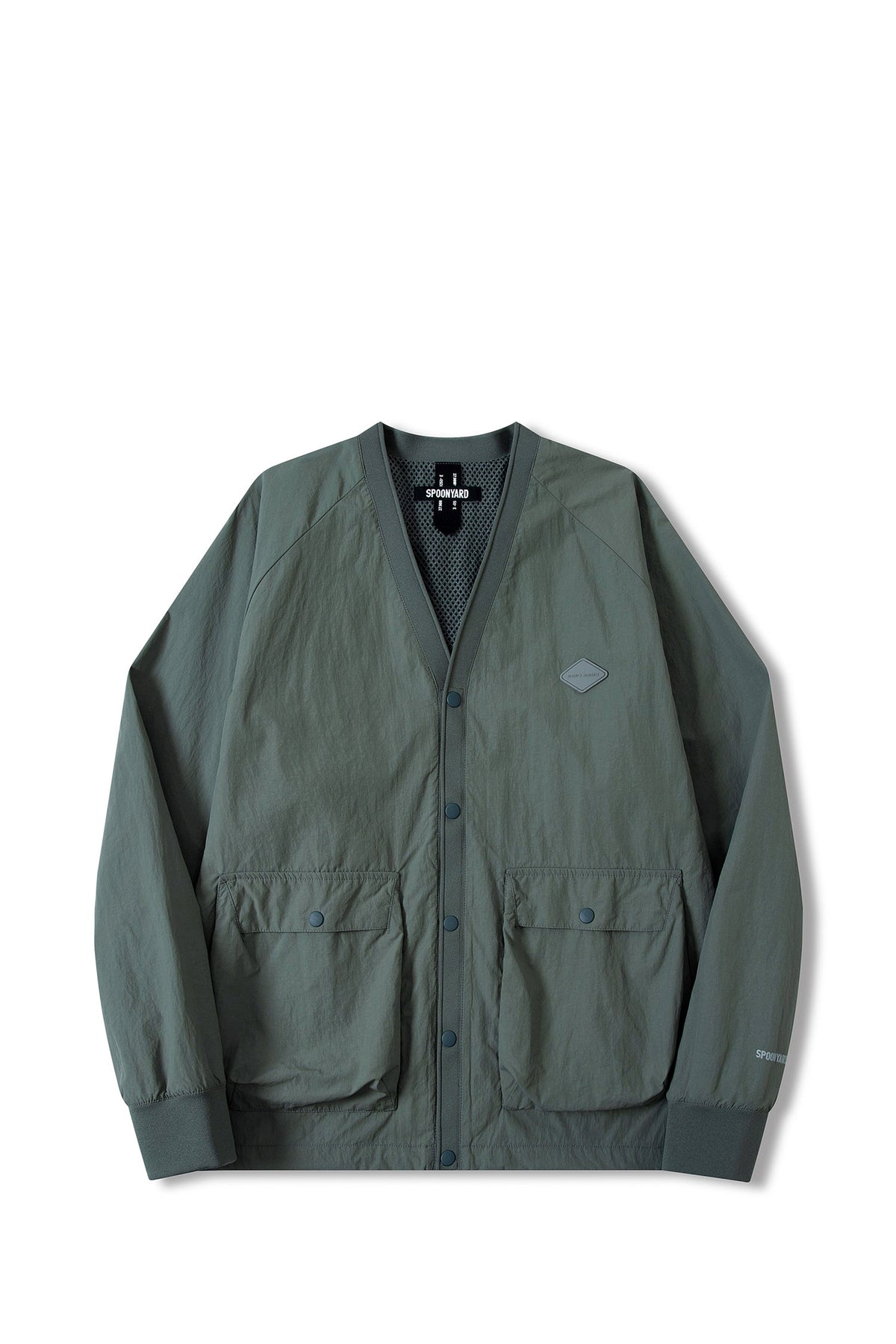 UNISEX FRONT POCKETS NYLON CARDIGAN