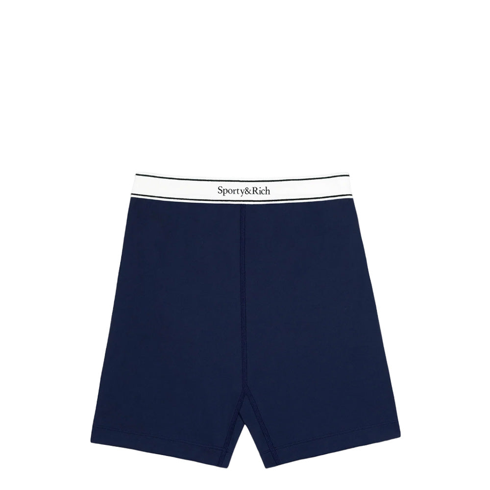 SPORTY & RICH WOMEN'S SERIF LOGO BIKER SHORTS