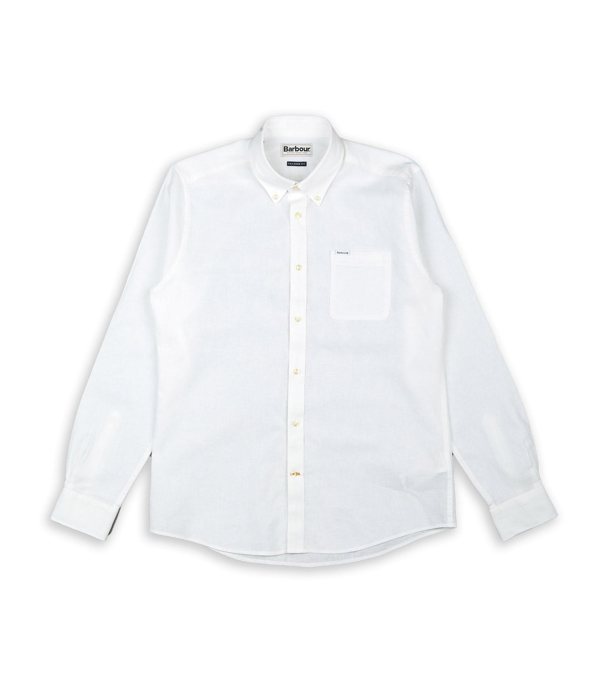 Barbour White Botton Down Linen Shirt