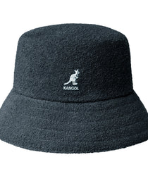 Kangol Bermuda Bucket Hat In Anthracite Sponge