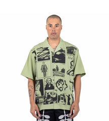 Pleasures Choices Green Printed Shirt