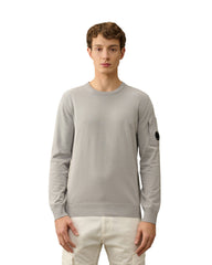 CP Company Cotton Crepe Knit Gray Men's Shirt