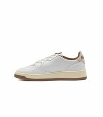 Autry Medalist Low Leather White Brown Men