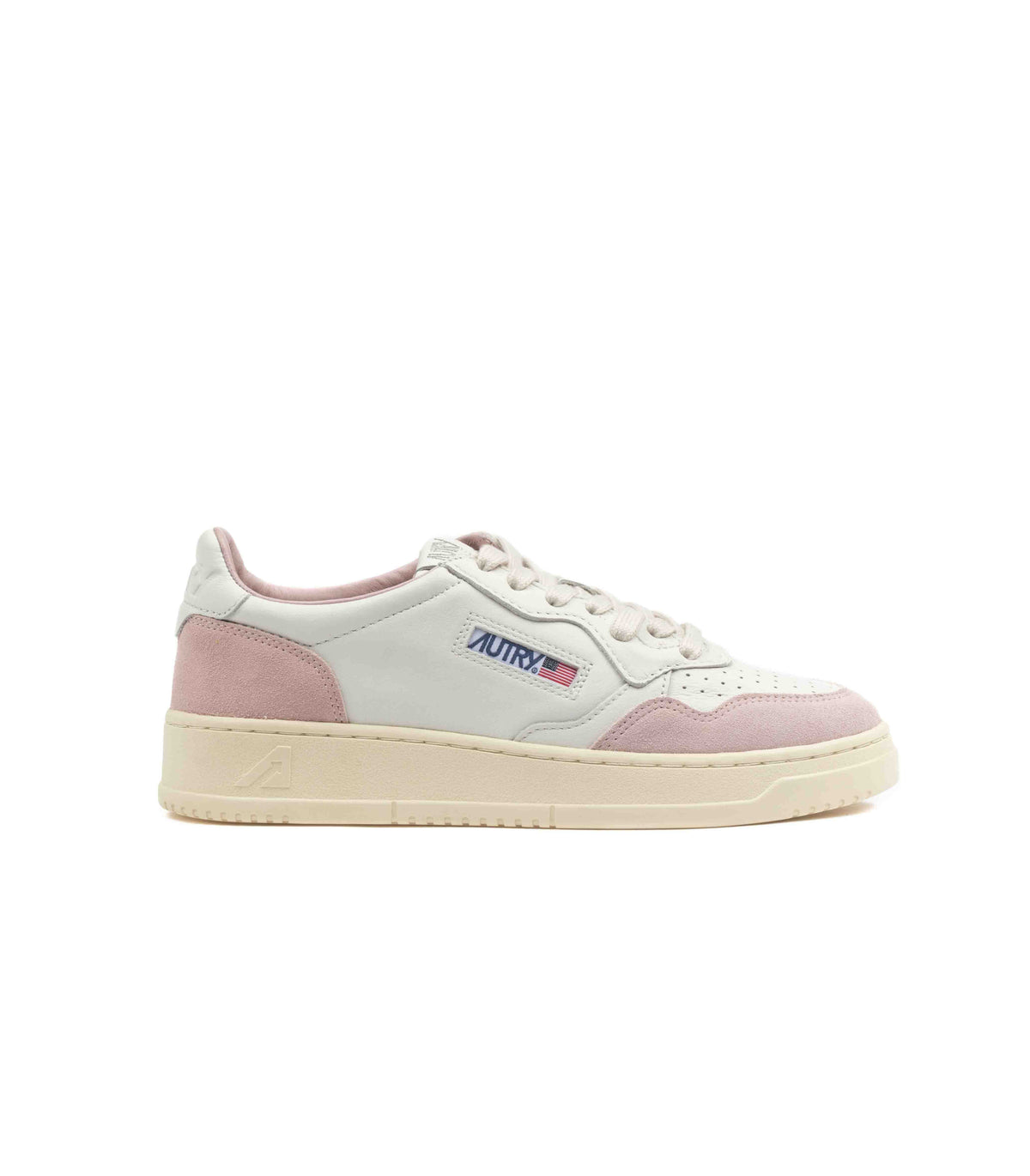 Autry Medalist Low White Pink Womens