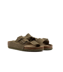 Birkenstock Arizona Leather Suede Faded Khaki