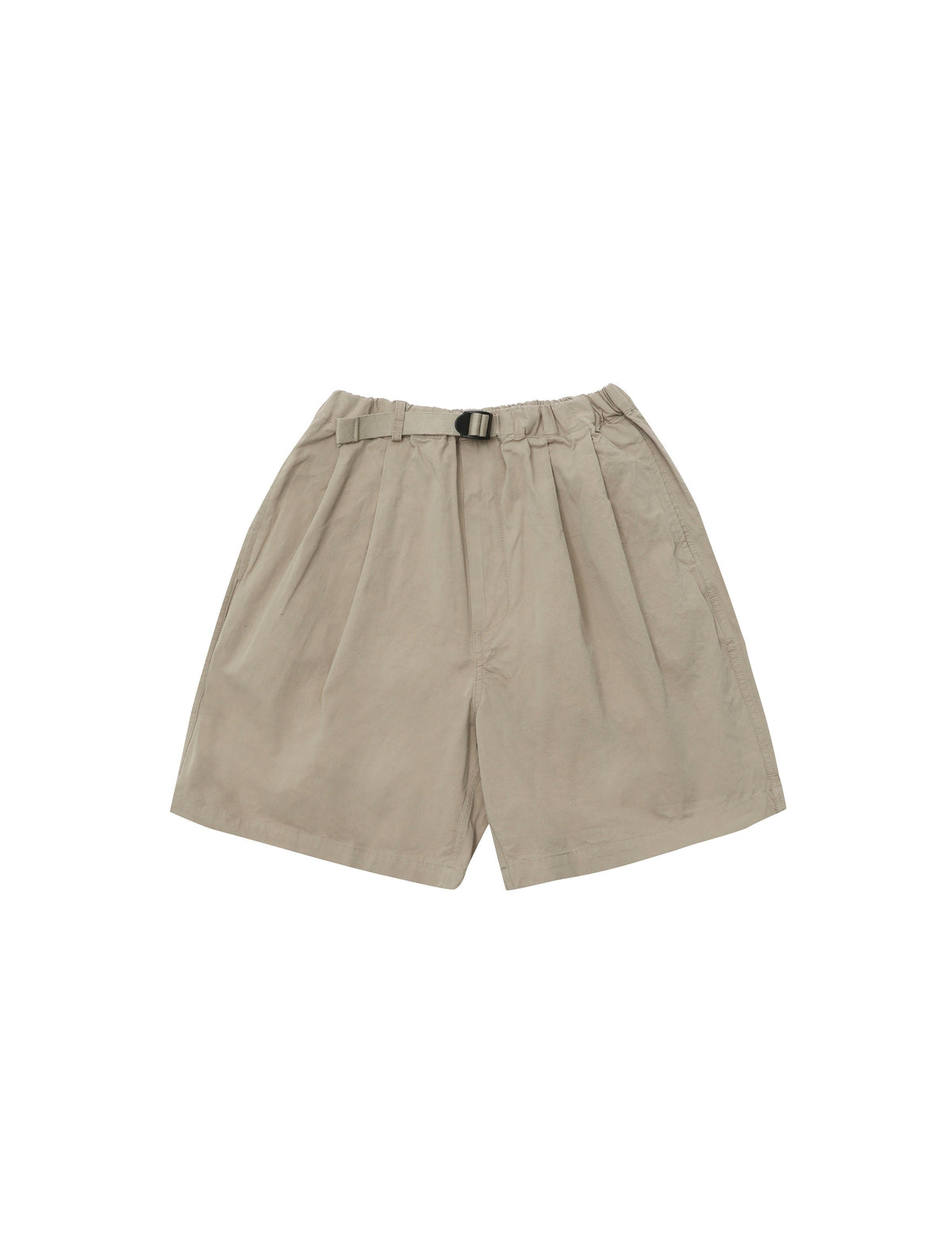 Two Tuck Wide Half Pant Beige