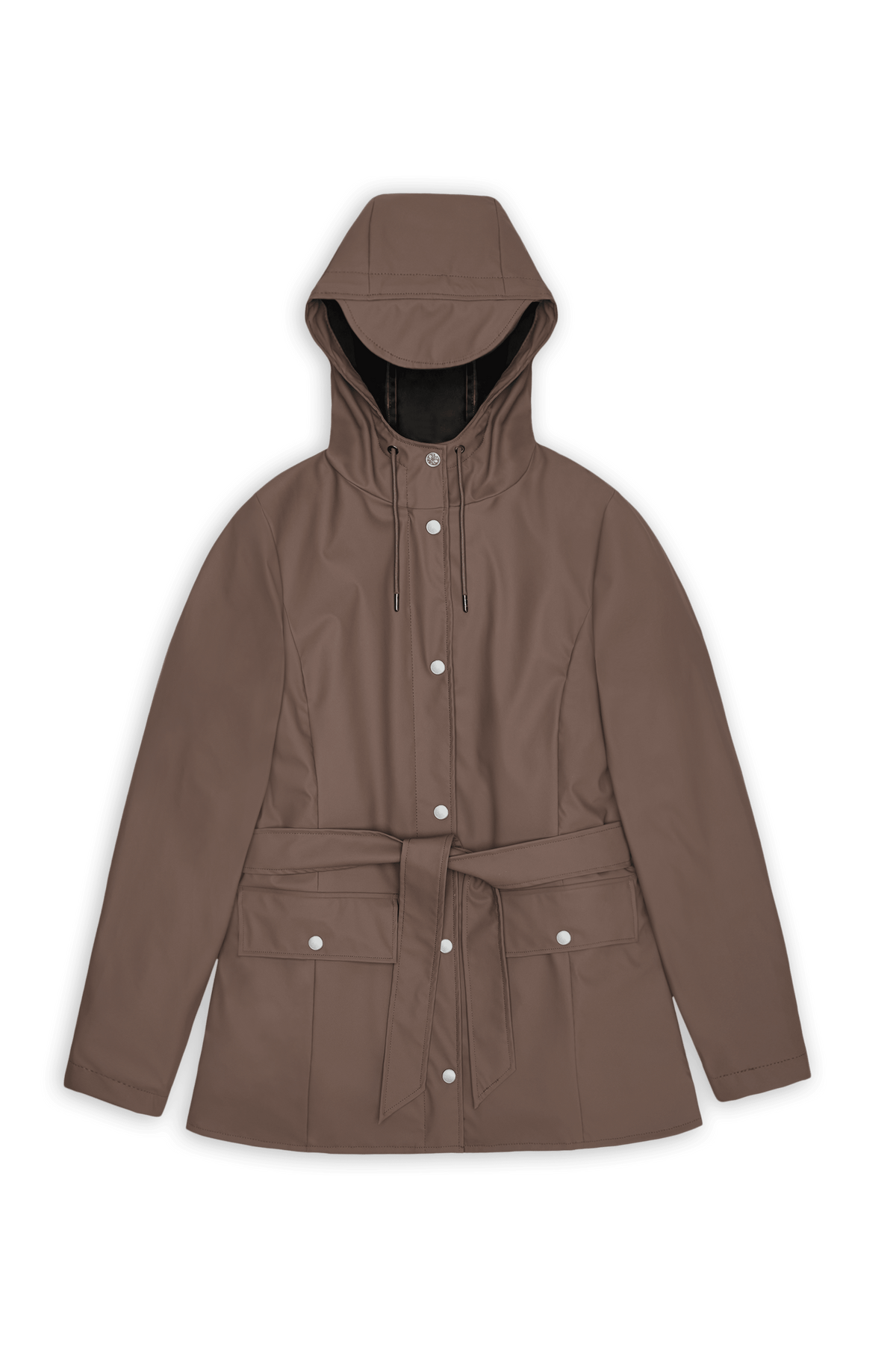 Rains Curve Short Jacket Brown