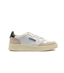 Autry Medalist Low Pelle E Suede Bianca Nera Uomo
